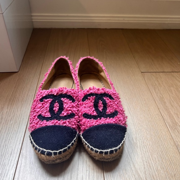 Chanel Espadrilles Pink /Navy Terry as 35/5 RARE! Authentic - Picture 9 of 12